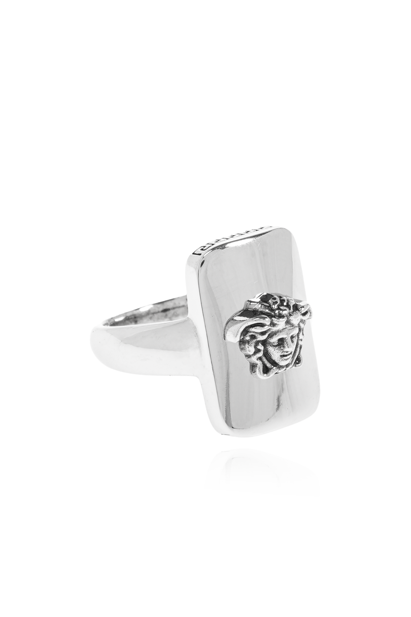 Silver Signet ring with Medusa's head Versace - Vitkac Australia